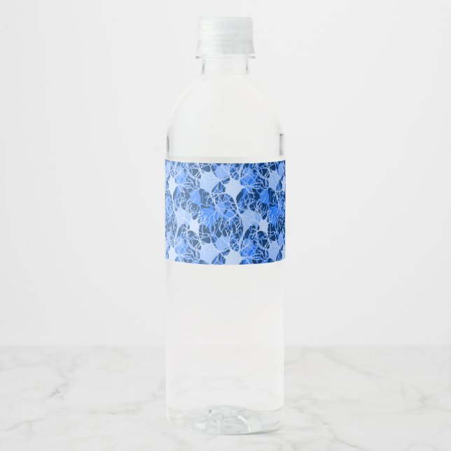 Rótulo De Garrafa De Vinho Rótulo de Alimentos e Bebidas Azul da Rede Neural  (Frente)