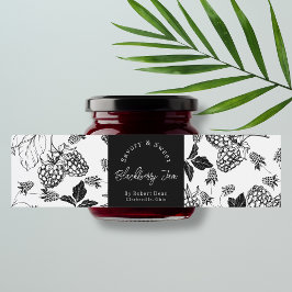 Rótulo De Garrafa De Vinho Rótulo de Discussão de Emperramento de Blackberry