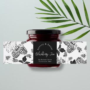 Rótulo De Garrafa De Vinho Rótulo de Discussão de Emperramento de Blackberry