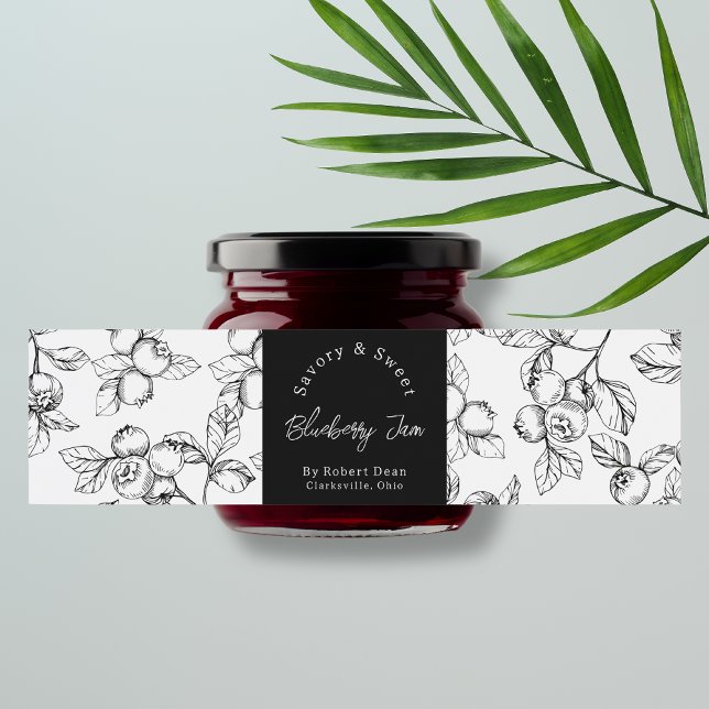 Rótulo De Garrafa De Vinho Rótulo de Discussão do Emperramento de Blueberry H (Criador carregado)