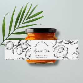 Rótulo De Garrafa De Vinho Rótulo de Enrolamento do Apricot Jam Homemade do S