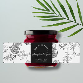 Rótulo De Garrafa De Vinho Rótulo de Enrolamento do Emperramento de Pomegrana