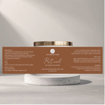 Rótulo de produto de creme facial personalizado co