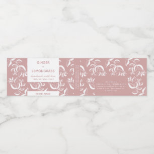 Rótulo De Garrafa De Vinho Rótulo de Sabão de Folhas Rosa