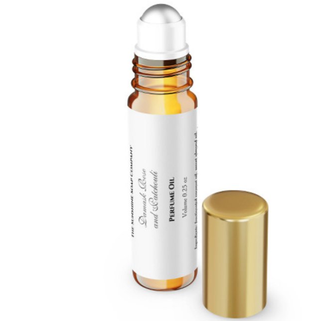 Rótulo De Garrafa De Vinho Rótulo do cilindro de perfume branco clássico (Criador carregado)