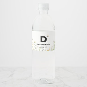 Rótulo De Garrafa De Vinho Rótulo do Frasco de Água Floral