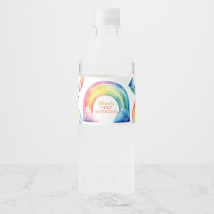 Rótulo De Garrafa De Vinho Rótulo do Frasco de Aniversário da Rainbow Waterco