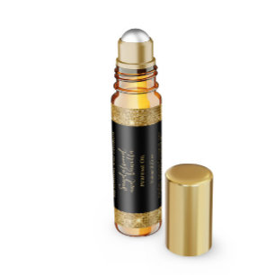 Rótulo De Garrafa De Vinho Rótulo do frasco do cilindro de perfumaria preto e