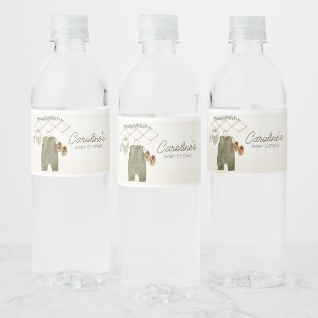 Rótulo De Garrafa De Vinho Roupas de Bebê Boho Menino Chá de Bebê (Garrafas)