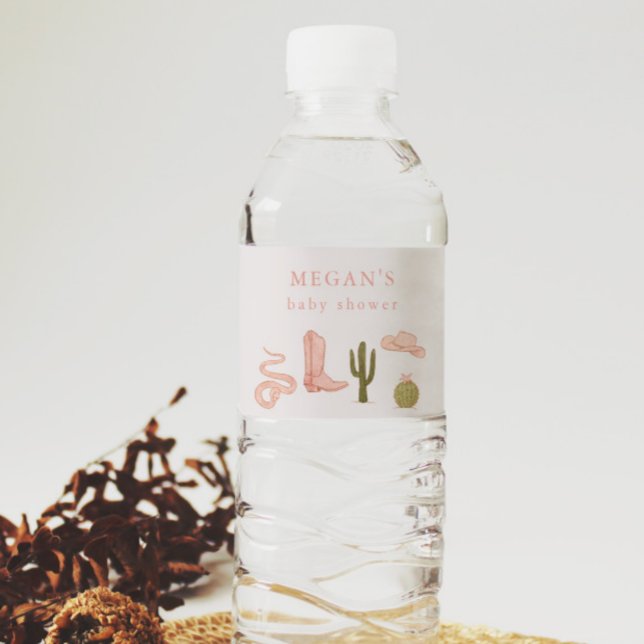 Rótulo De Garrafa De Vinho Rustic Cowgirl Western (Criador carregado)