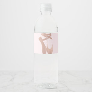 Rótulo De Garrafa De Vinho Sapatilhas de Ballet Rosa Bailarina Festa Rosa