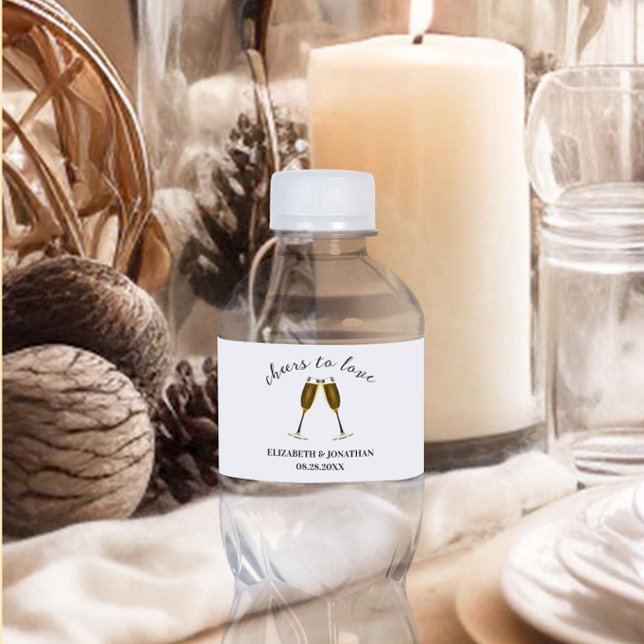 Rótulo De Garrafa De Vinho Saúde Para Amar Óculos De Champanhe (Criador carregado)