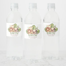 Rótulo De Garrafa De Vinho Selvagem Um Jungle Vegetação Animais Primeira Fest