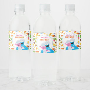 Rótulo De Garrafa De Vinho Sesame Street Cookie Monster Foodie Truck