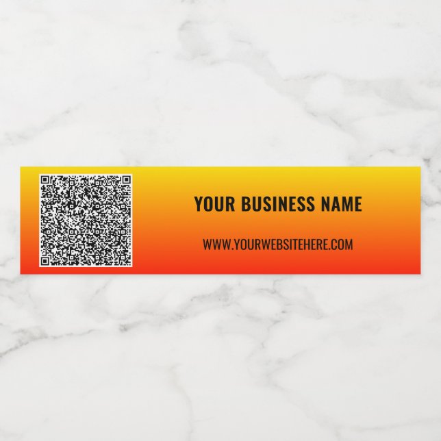 Rótulo De Garrafa De Vinho Seu código QR digitaliza texto personalizado etiqu (Rótulo Único)