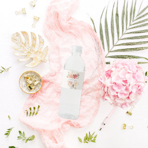Rótulo De Garrafa De Vinho Simples Floral Sweet 16 Aniversário