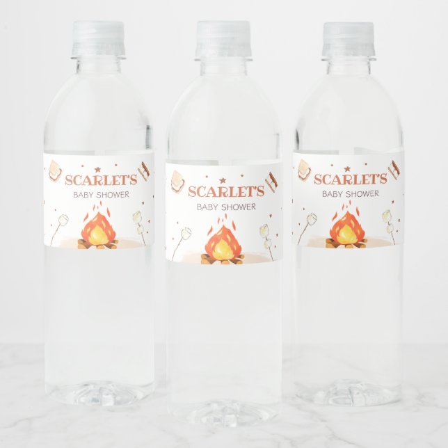 Rótulo De Garrafa De Vinho S'more Bonfire Chá de fraldas (Garrafas)