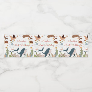 Rótulo De Garrafa De Vinho Sob o primeiro aniversario de vida do mar de tubar