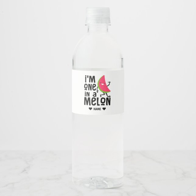 Rótulo De Garrafa De Vinho Sou um em um Melão (Frente)