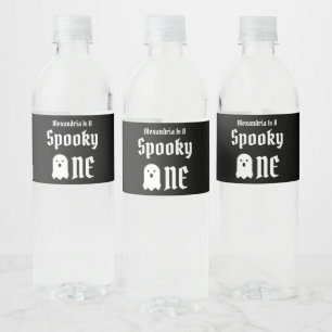 Rótulo De Garrafa De Vinho Spooky Um primeiro aniversario