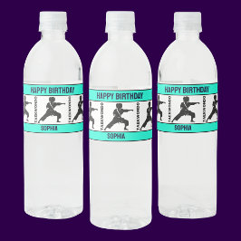 Rótulo De Garrafa De Vinho Taekwondo Birthday Gift, Jogador de Garota Taekwon