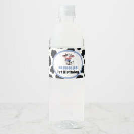 Rótulo De Garrafa De Vinho Tema de Fazenda para Primeiro Aniversário do Menin