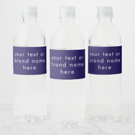 Rótulo De Garrafa De Vinho Texto de Marca Comercial Personalizada Azul Escuro