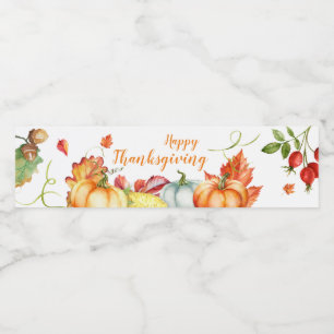 Rótulo De Garrafa De Vinho Thanksgiving
