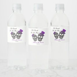 Rótulo De Garrafa De Vinho Til Death Nos Parte | Casamento Roxo e Negro