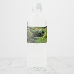 Rótulo De Garrafa De Vinho Tome o caminho do jardim da casa de campo!