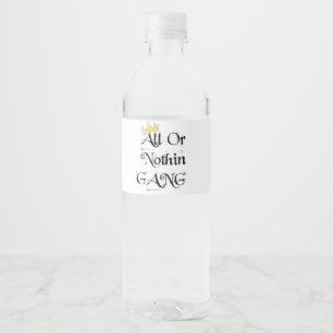 RÓTULO DE GARRAFA DE VINHO TUDO OU GARRAFA DE ÁGUA LABES DO GRUPO DE NOTHIN