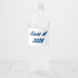 Rótulo De Garrafa De Vinho Turma de 2026 graduação tipografia azul