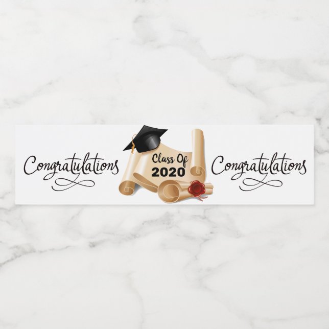 Rótulo De Garrafa De Vinho Turma de Formatura 2020 (Rótulo Único)