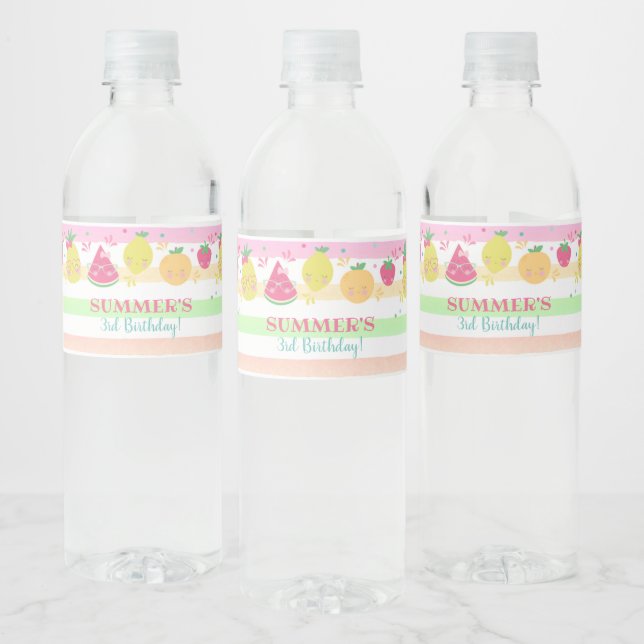 Rótulo De Garrafa De Vinho Tutti Frutti Water Bottle Labels Summer (Garrafas)