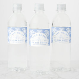 Rótulo De Garrafa De Vinho Último Brinde Na Bachelorette Costeira Da Praia Co