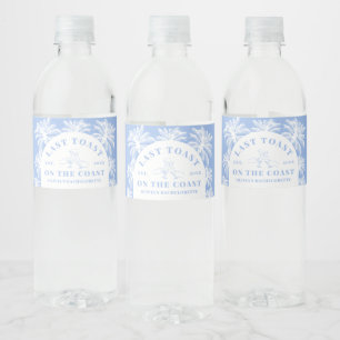 Rótulo De Garrafa De Vinho Último Brinde Na Bachelorette Costeira Da Praia Co