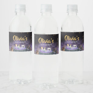 Rótulo De Garrafa De Vinho Um bebê está a criar Chá de fraldas de Dia das Bru