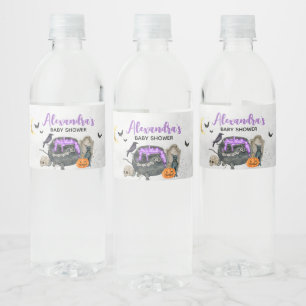 Rótulo De Garrafa De Vinho Um bebê está a criar Chá de fraldas de Halloween