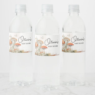 Rótulo De Garrafa De Vinho Um Pequeno Chá de fraldas De Cogumelo Encantado