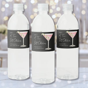 Rótulo De Garrafa De Vinho Um Pouco Mais Velha Martini Aniversário
