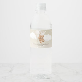 Rótulo De Garrafa De Vinho Urso de Pelúcia com Balões