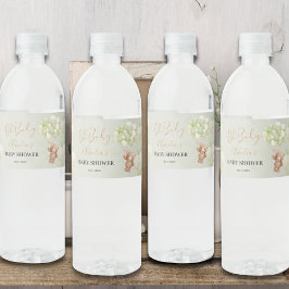 Rótulo De Garrafa De Vinho Urso Nervoso Verde Neutro Oh Bebê Balão