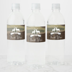 Rótulo De Garrafa De Vinho Veado Ocidental A Caça Está Sobre Casamento