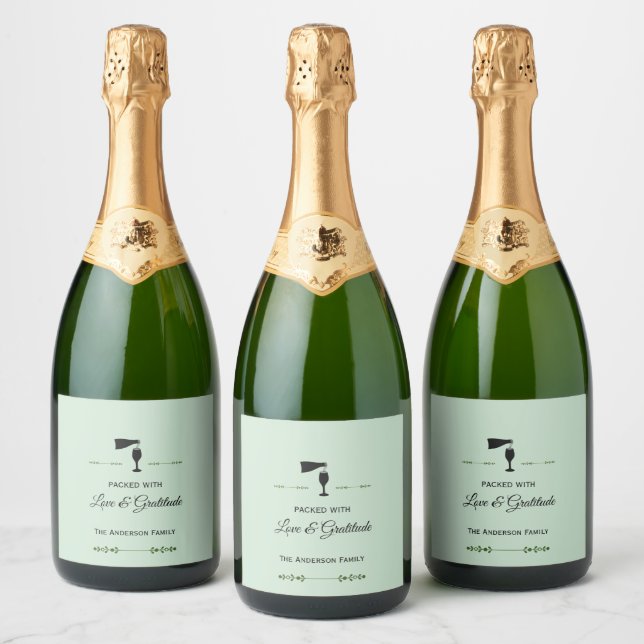 Rótulo de Garrafa de Vinho Verde Sálvia Dia de Açã (Garrafas)