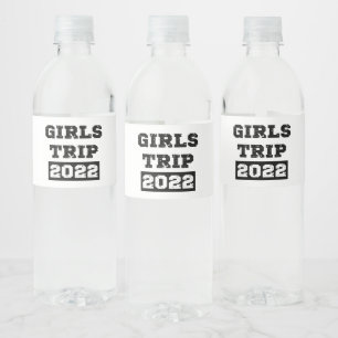 Rótulo De Garrafa De Vinho Viagem de Meninas 2022 Fim de Semana de Férias