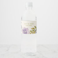 Vintage Floral Wreath Wedding Favor Tags Lavanda