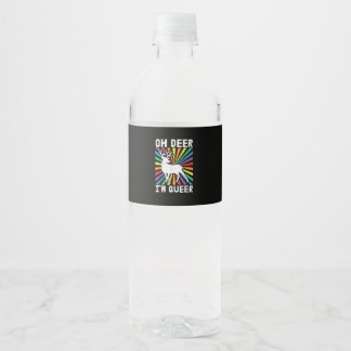 Rótulo De Garrafa De Vinho Vintage Oh Deer Estou Queer Orgulho LGBT Gay Lésbi