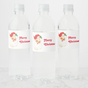 Rótulo De Garrafa De Vinho Vintage Retro Jolly Old Papai Noel Natal