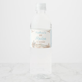 Rótulo De Garrafa De Vinho Vintage Western Cowboy Primeiro primeiro aniversar