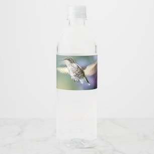 Rótulo De Garrafa De Vinho Voo de Hummingbird